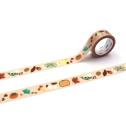 mt × Léa Maupetit Washi Tape - Golden Autumn [15mm] [Washi Tejp]