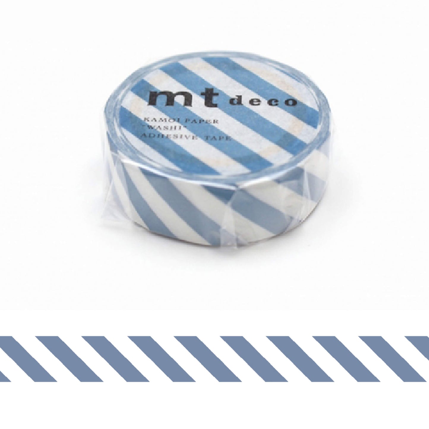 mt deco Washi Tape - Stripe - Grayish Sky [15mm] [Washi Tejp]