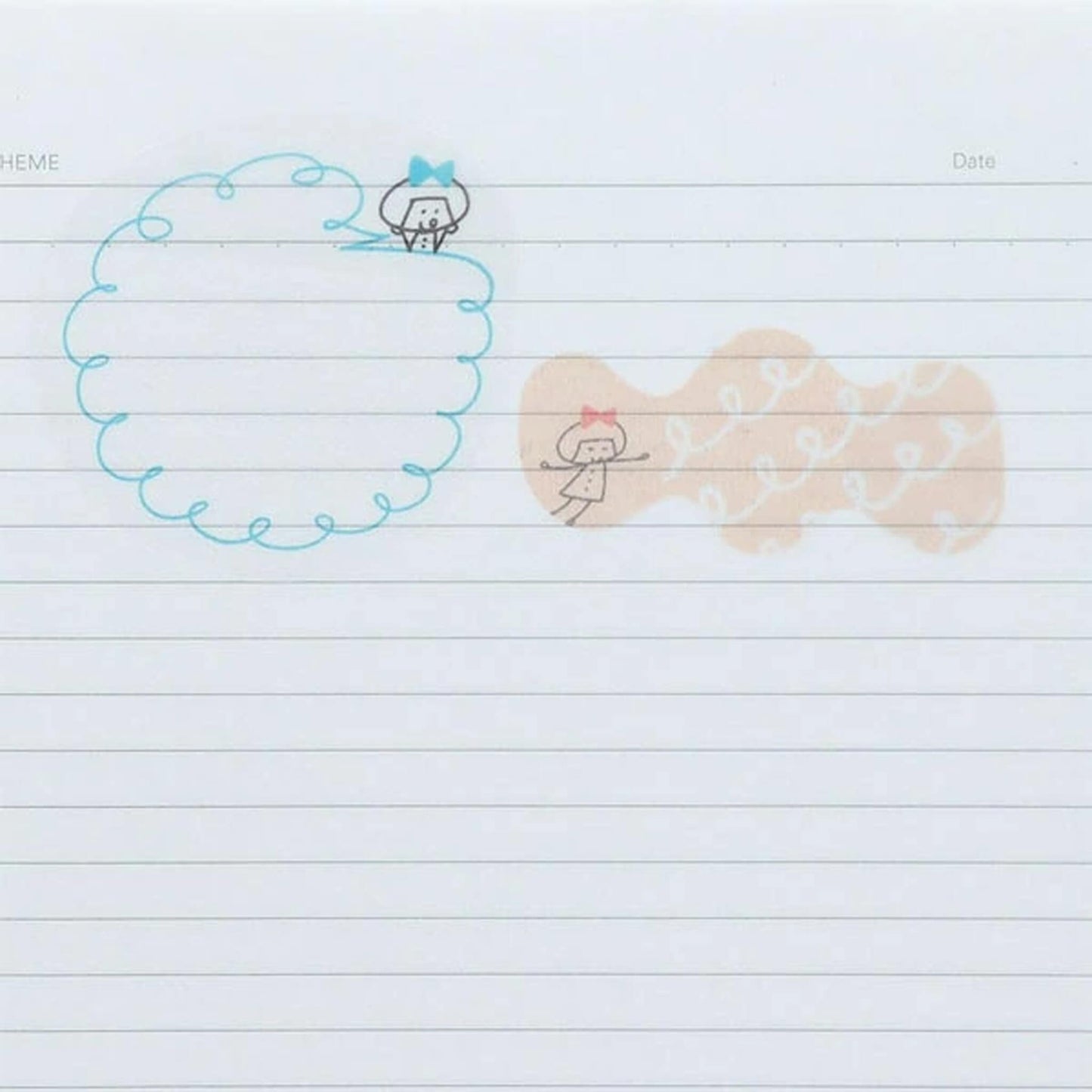 Sun-Star × Mizutama Suke Kakera Clear Sticky Notes - Guru Guru [Självhäftande anteckningslappar]