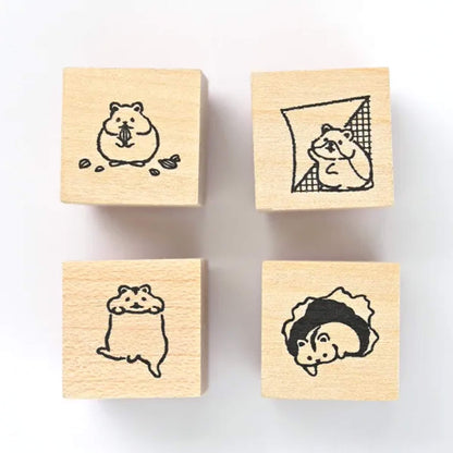 NB Wooden Stamp Mischief in the Margin - Hamster