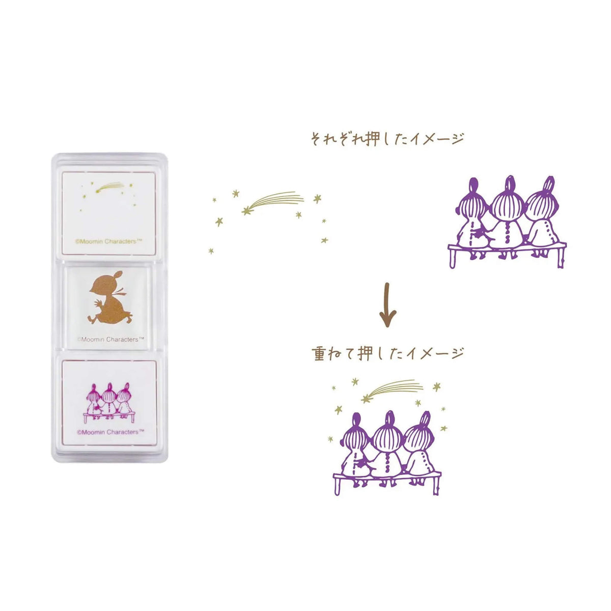 Kutsuwa × Moomin Hancoco Slide Layer Stamp