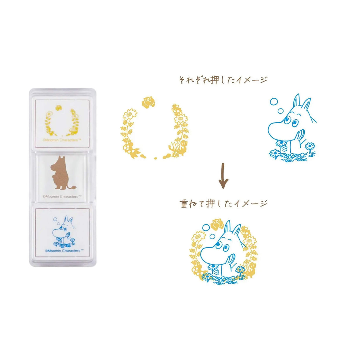 Kutsuwa × Moomin Hancoco Slide Layer Stamp