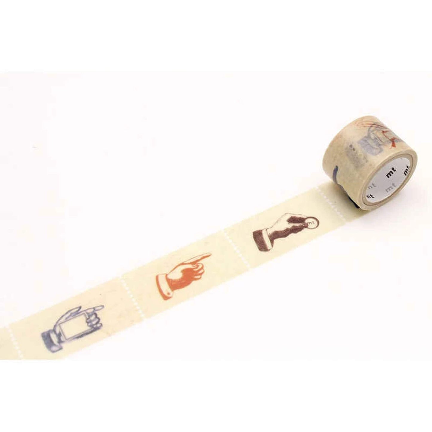 mt fab Perforated Washi Tape - Hands [25mm] [Washi Tejp]