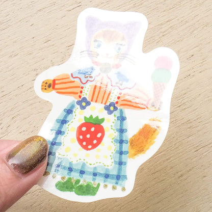 Cozyca Waterproof Sticker - Happy Scoop [Klistermärke]