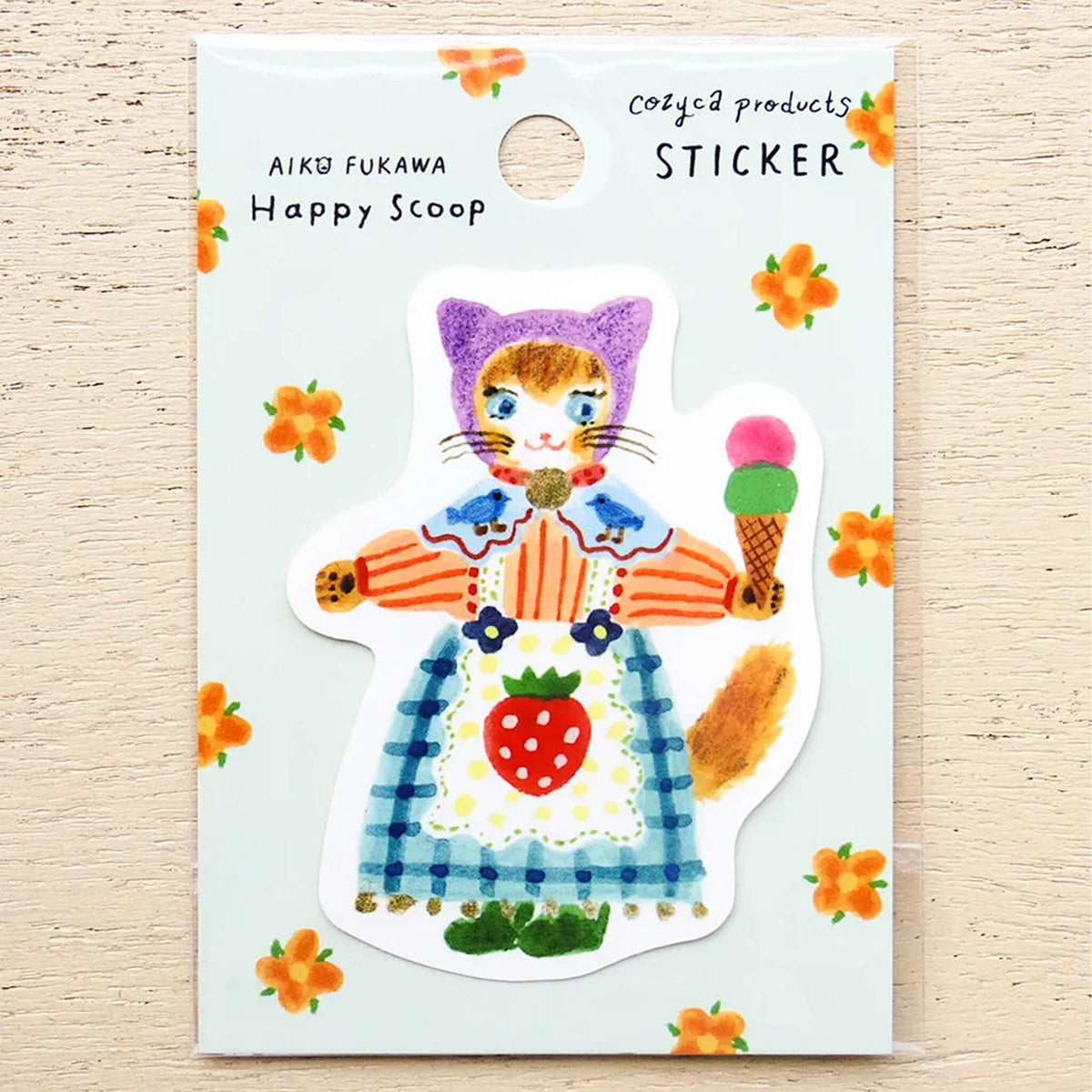 Cozyca Waterproof Sticker - Happy Scoop [Klistermärke]