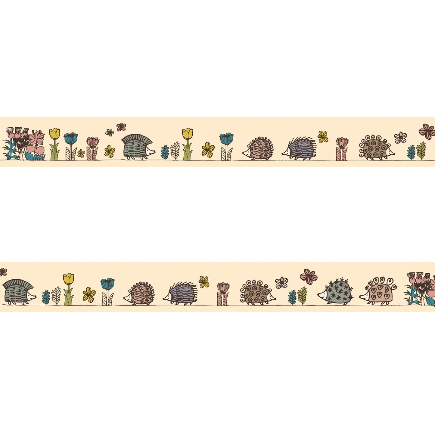 mt × Lisa Larson Washi Tape - Hedgehog Garden [15mm] [Washi Tejp]