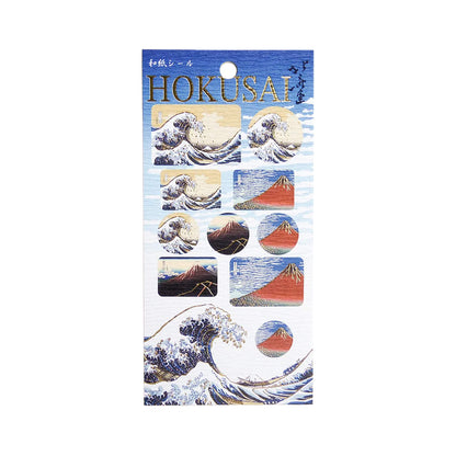 Cozyca Hyogensha Washi Sticker Sheet - Hokusai [Klistermärkeark]