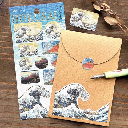Cozyca Hyogensha Washi Sticker Sheet - Hokusai [Klistermärkeark]