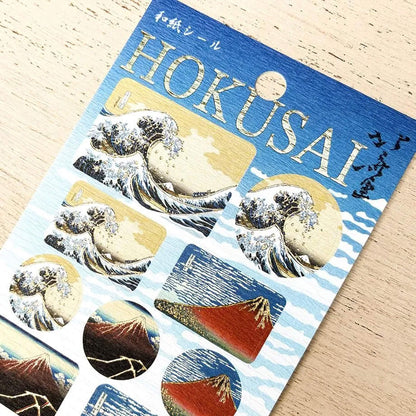 Cozyca Hyogensha Washi Sticker Sheet - Hokusai [Klistermärkeark]