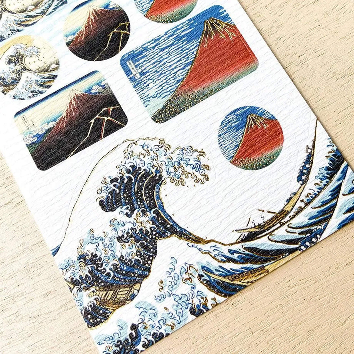 Cozyca Hyogensha Washi Sticker Sheet - Hokusai [Klistermärkeark]