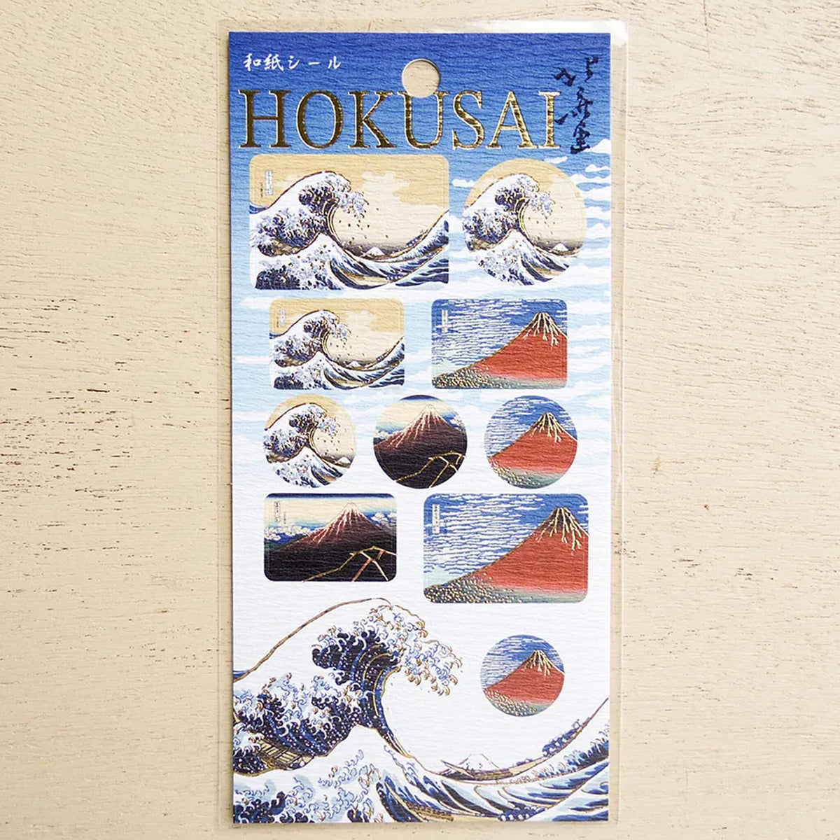 Cozyca Hyogensha Washi Sticker Sheet - Hokusai [Klistermärkeark]