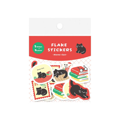Furukawa Shiko Washi Flake Sticker - Home & Cat [Winter 2026 Limited Edition] [Flak-klistermärke]