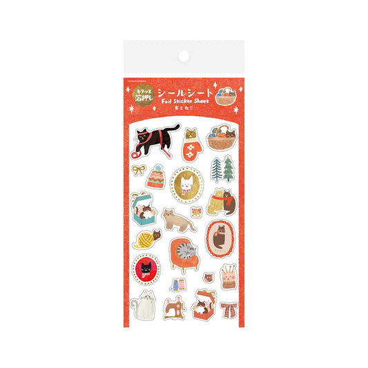 Furukawa Shiko Foil Sticker Sheet - Home & Cat [Winter 2026 Limited Edition]
