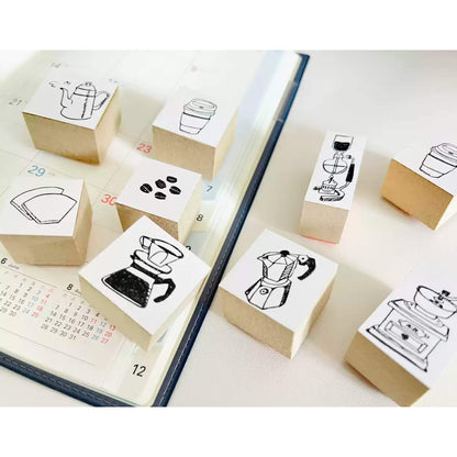 36 Sublo × Hoshino Shiho Rubber Stamps - Coffee Goods