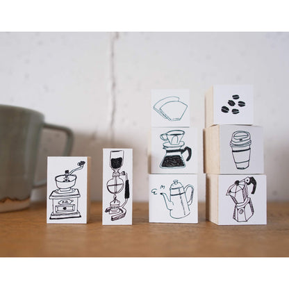 36 Sublo × Hoshino Shiho Rubber Stamps - Coffee Goods