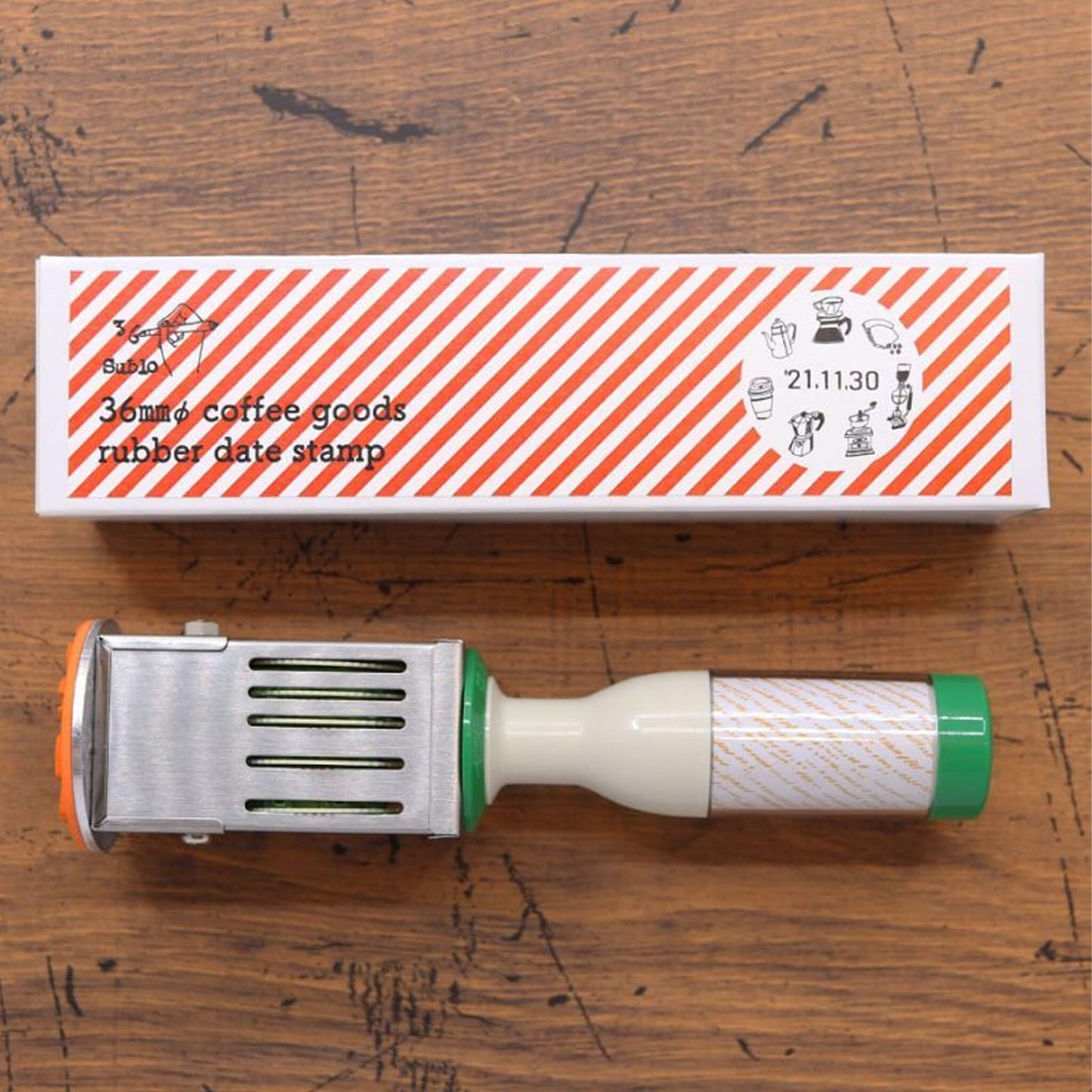 36 Sublo × Hoshino Shiho Rotating Date Stamp - Coffee Goods