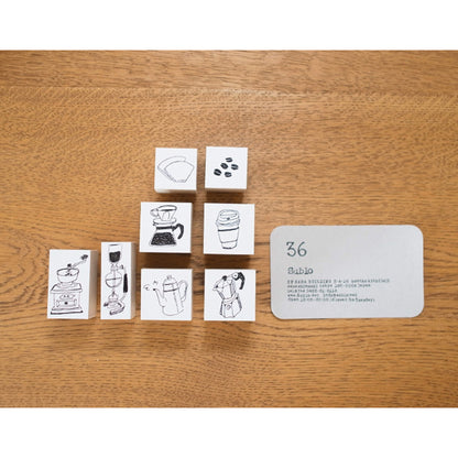 36 Sublo × Hoshino Shiho Rubber Stamps - Coffee Goods