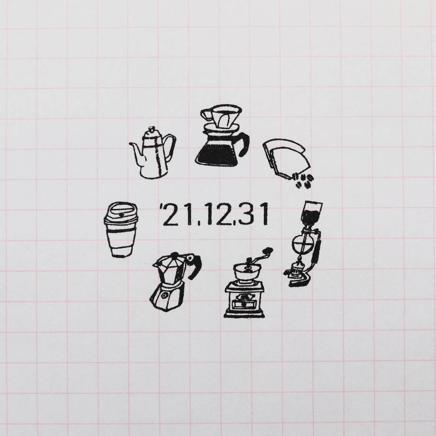 36 Sublo × Hoshino Shiho Rotating Date Stamp - Coffee Goods