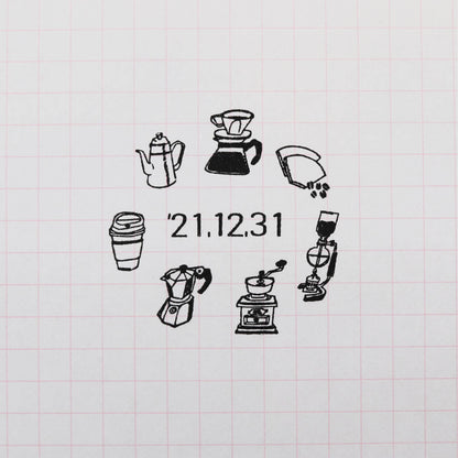 36 Sublo × Hoshino Shiho Rotating Date Stamp - Coffee Goods