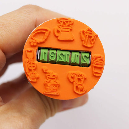 36 Sublo × Hoshino Shiho Rotating Date Stamp - Coffee Goods
