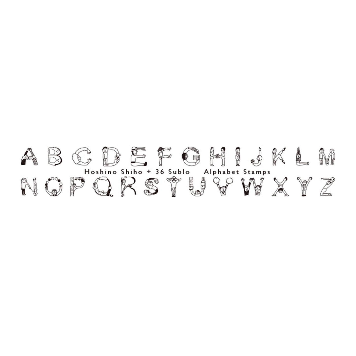 36 Sublo × Hoshino Shiho Alphabet Rubber Stamp Set
