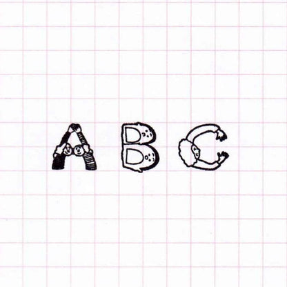 36 Sublo × Hoshino Shiho Alphabet Rubber Stamp Set