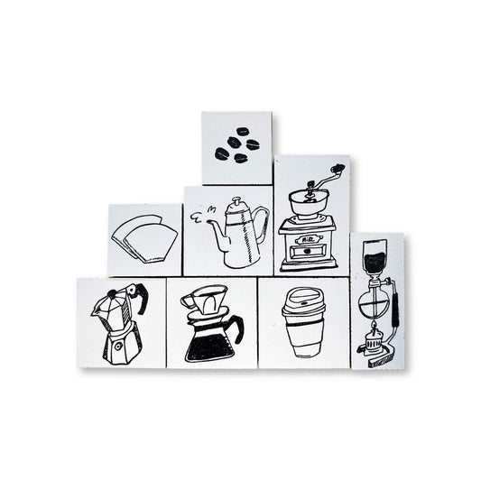 36 Sublo × Hoshino Shiho Rubber Stamps - Coffee Goods