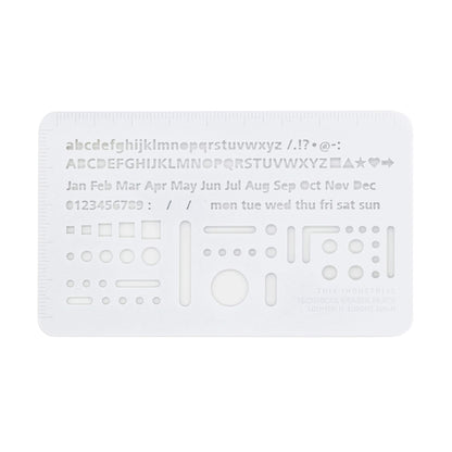 Luddite THIS INDUSTRIAL Technical Eraser Plate & Stencil Ruler