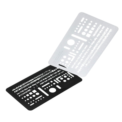 Luddite THIS INDUSTRIAL Technical Eraser Plate & Stencil Ruler