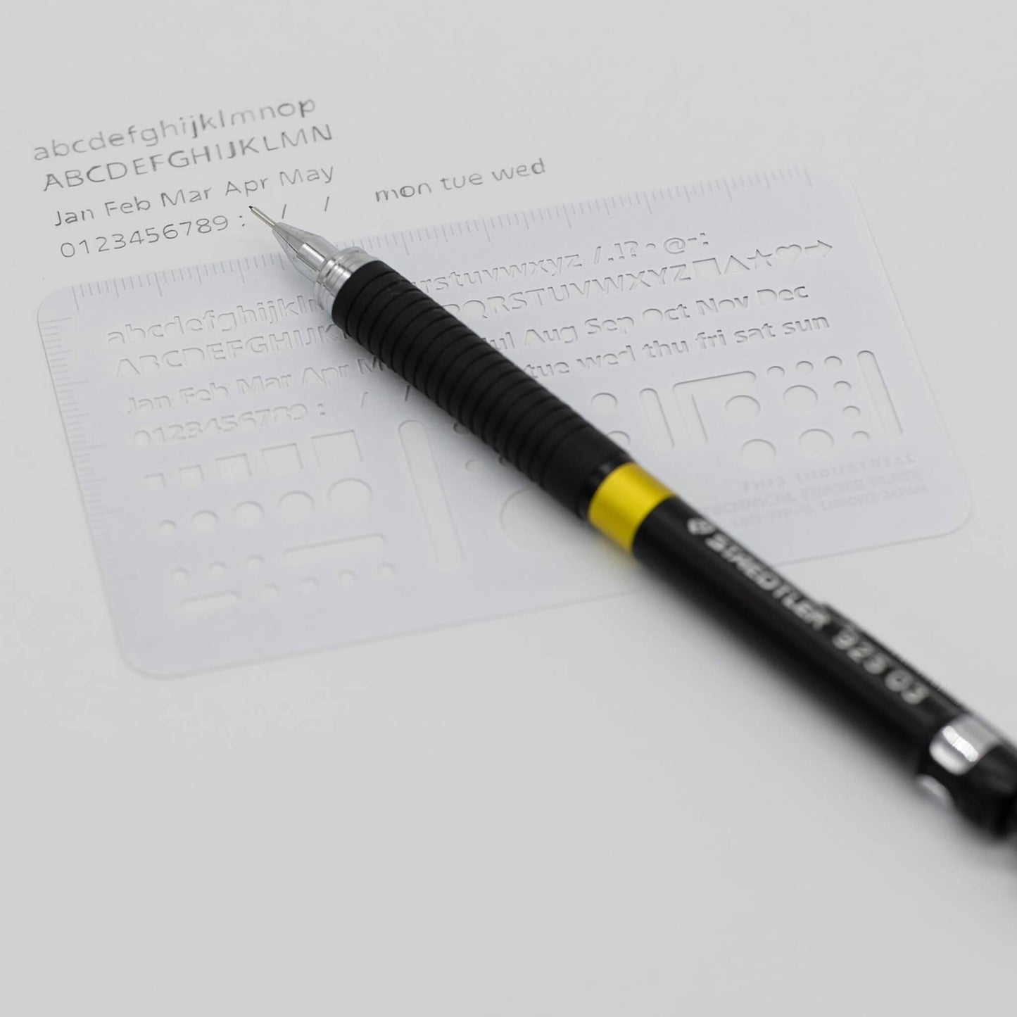 Luddite THIS INDUSTRIAL Technical Eraser Plate & Stencil Ruler
