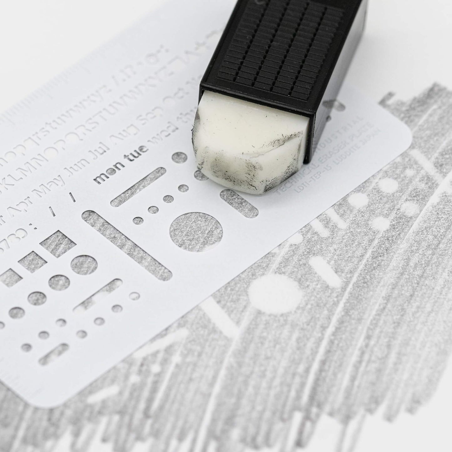 Luddite THIS INDUSTRIAL Technical Eraser Plate & Stencil Ruler