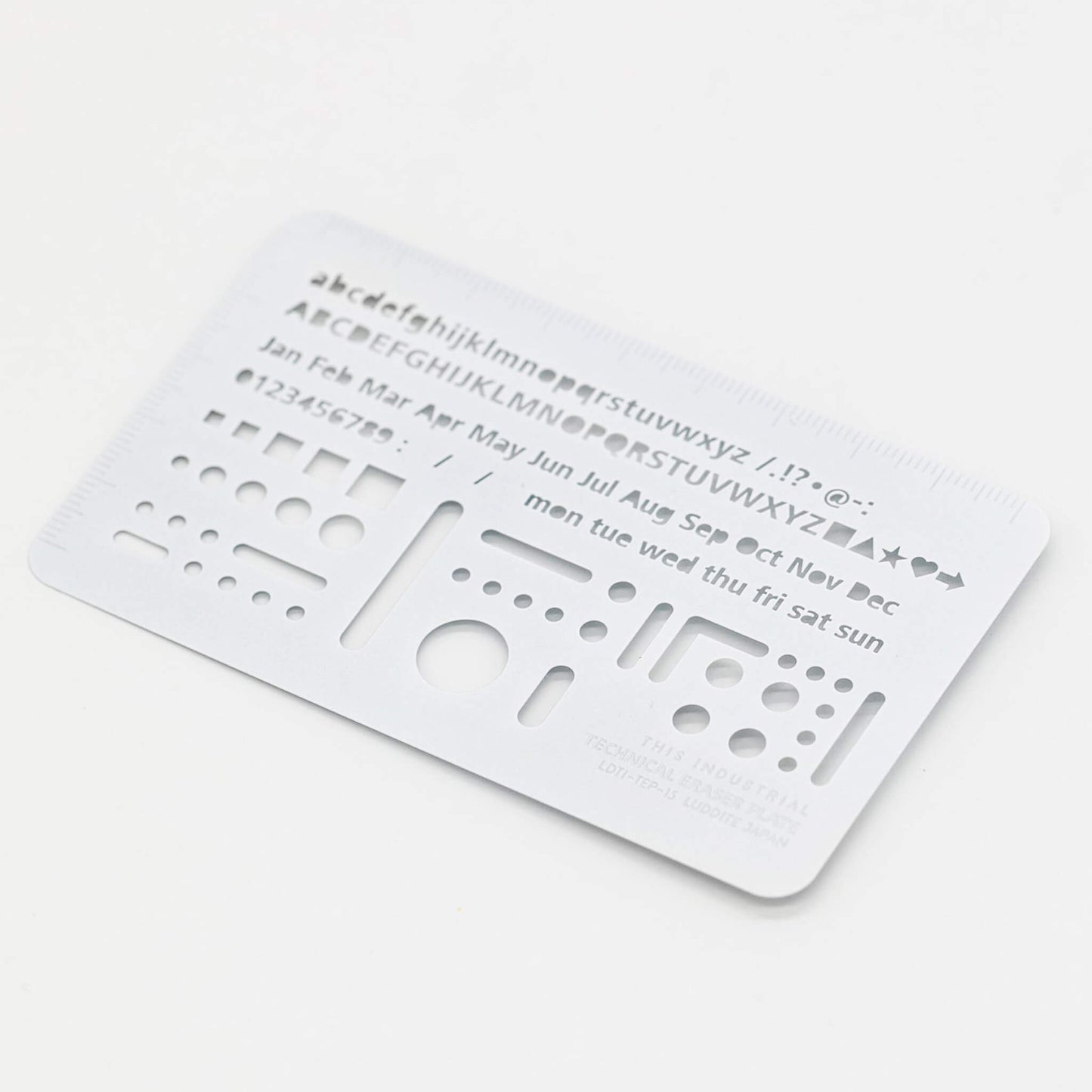 Luddite THIS INDUSTRIAL Technical Eraser Plate & Stencil Ruler