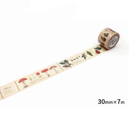 mt ex Washi Tape - Illustrated Encyclopedia - Plants [30mm] [Washi Tejp]