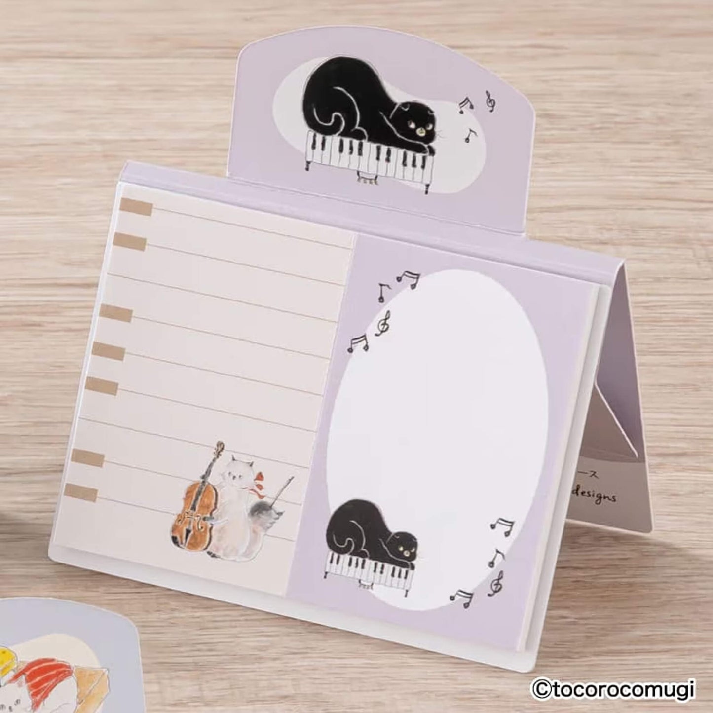 Hisago × Tocoro Comugi Standing Sticky Notes Big - Impromptu Concert Cat [Självhäftande anteckningslappar]