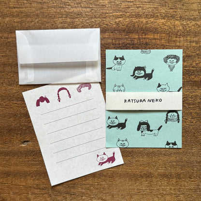 Mizushima × Keiko Shibata Mini Letter Set - Cats and Wigs