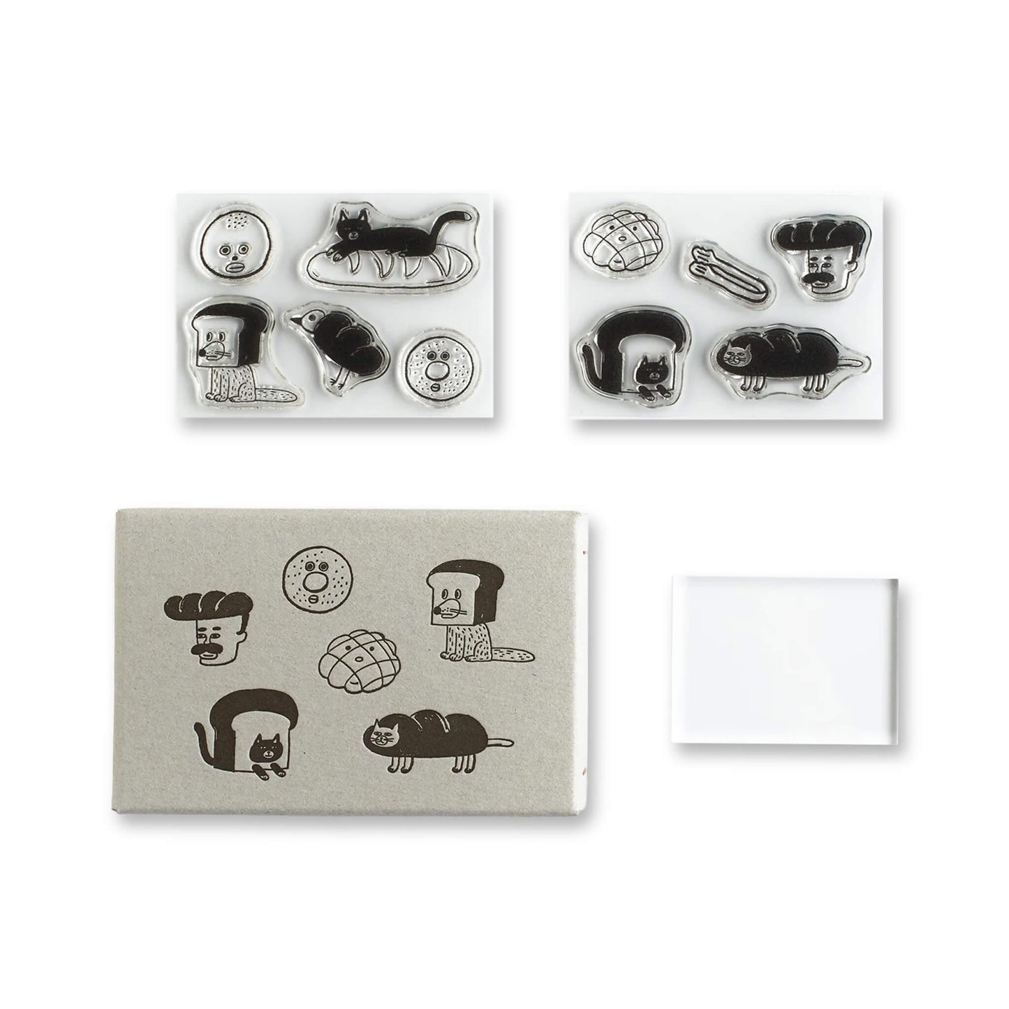 Mizushima × Keiko Shibata JIZAI Clear Stamp Box - Motif Set Bakery