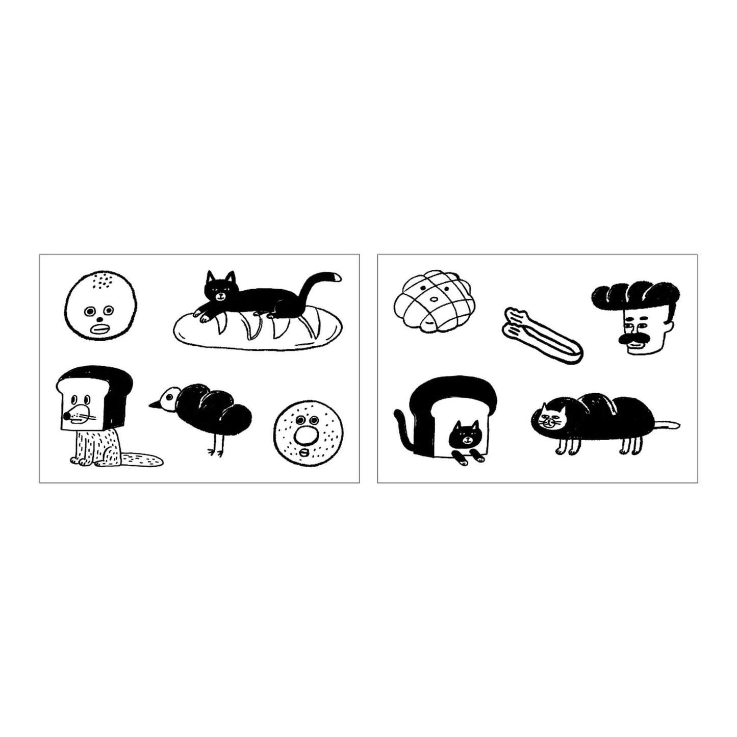 Mizushima × Keiko Shibata JIZAI Clear Stamp Box - Motif Set Bakery