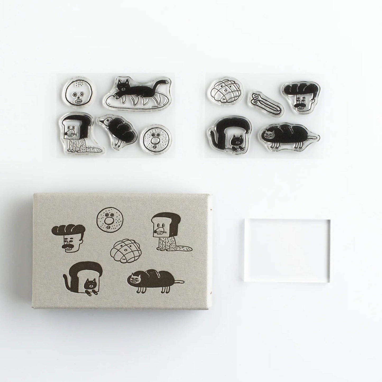 Mizushima × Keiko Shibata JIZAI Clear Stamp Box - Motif Set Bakery