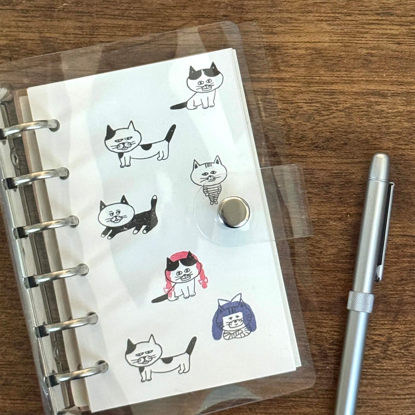 Mizushima × Keiko Shibata JIZAI Clear Stamp Box - Motif Set Cats and Wigs