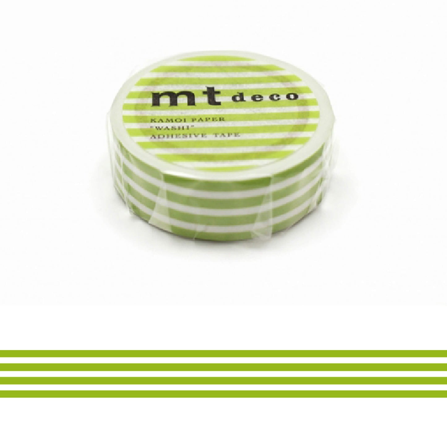 mt deco Washi Tape - Border - Kiwi [15mm] [Washi Tejp]