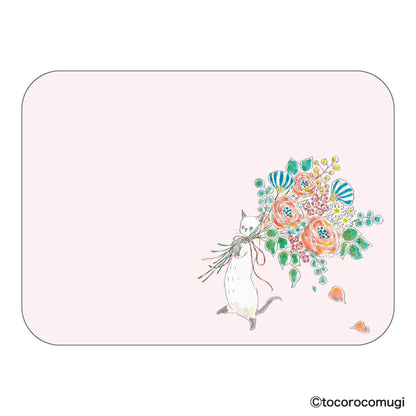 Hisago × Tocoro Comugi Pita Strong-Hold Sticky Notes L - Bouquet Cat [Självhäftande anteckningslappar]