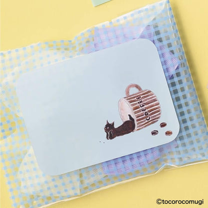 Hisago × Tocoro Comugi Pita Strong-Hold Sticky Notes L - Spilled Coffee Cat [Självhäftande anteckningslappar]