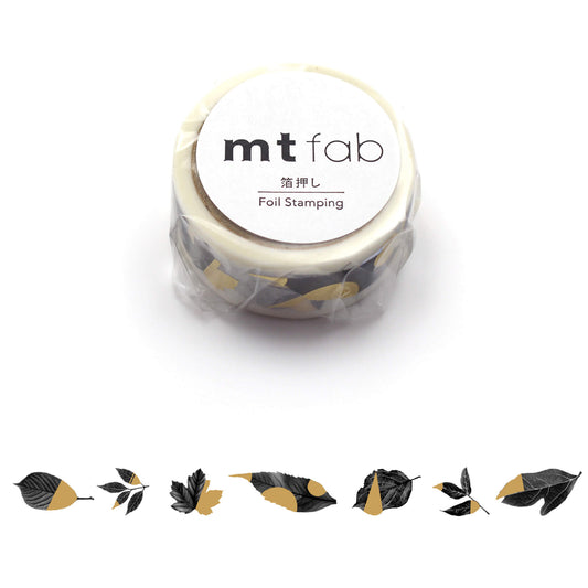 mt fab Foil Washi Tape - Leaf [15mm] [Washi Tejp]
