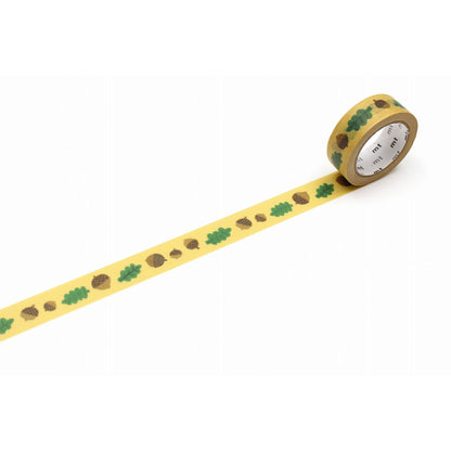 mt × Donna Wilson Washi Tape - Leaves & Acorns [15mm] [Washi Tejp]