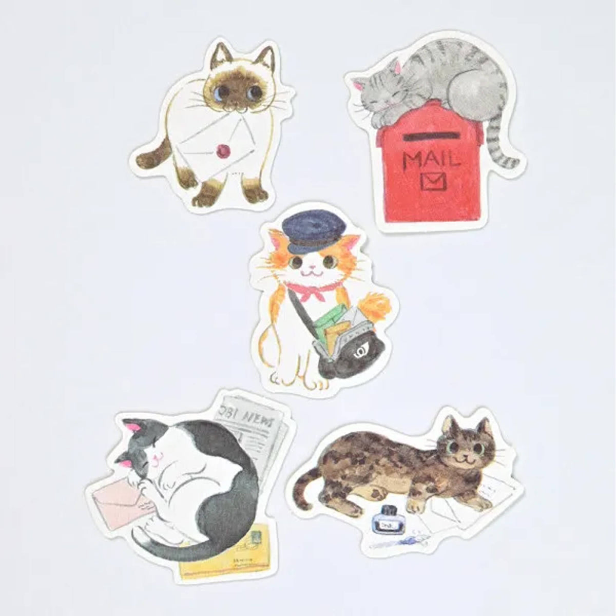 NB Nekorobi Flake Stickers - Letter Writing