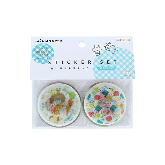 Sun-Star × Mizutama Sticker Set - Light Blue [Flak-klistermärke]