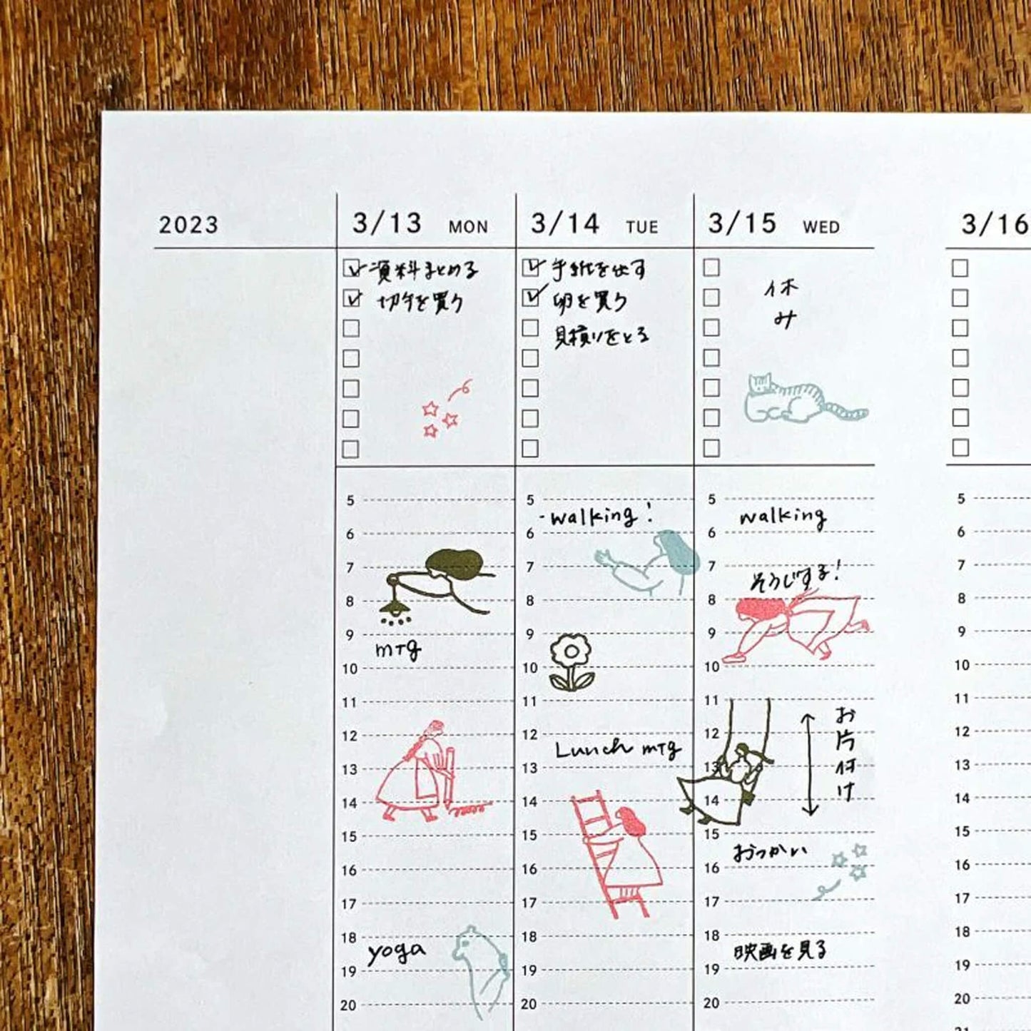 Mizushima × Necktie JIZAI Clear Stamp Log - Techo Moriage-tai Girls