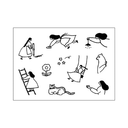 Mizushima × Necktie JIZAI Clear Stamp Log - Techo Moriage-tai Girls