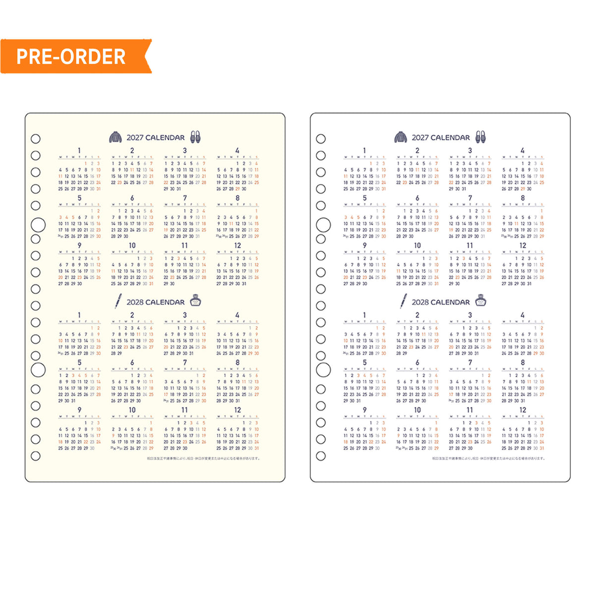 Kleid × Eric Small Things Loose Leaf Diary Refill 2027 [A5] [Lösblad / Pärm Refill]