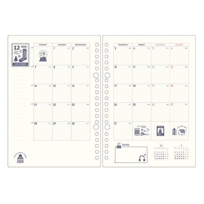Kleid × Eric Small Things Loose Leaf Diary Refill 2027 [A5] [Lösblad / Pärm Refill]